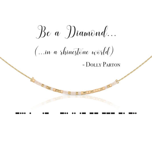 Morse Code Necklace | Be A Diamond