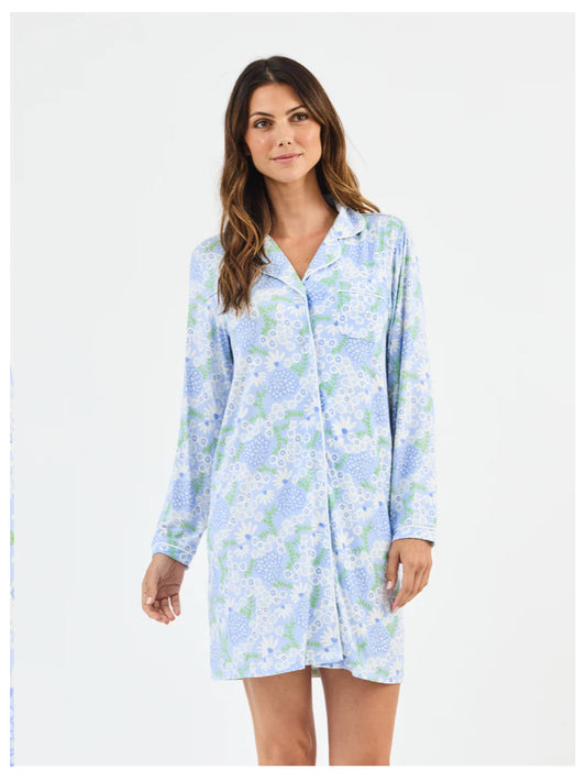 Charlotte Nightshirt, Daisy Chain Blue