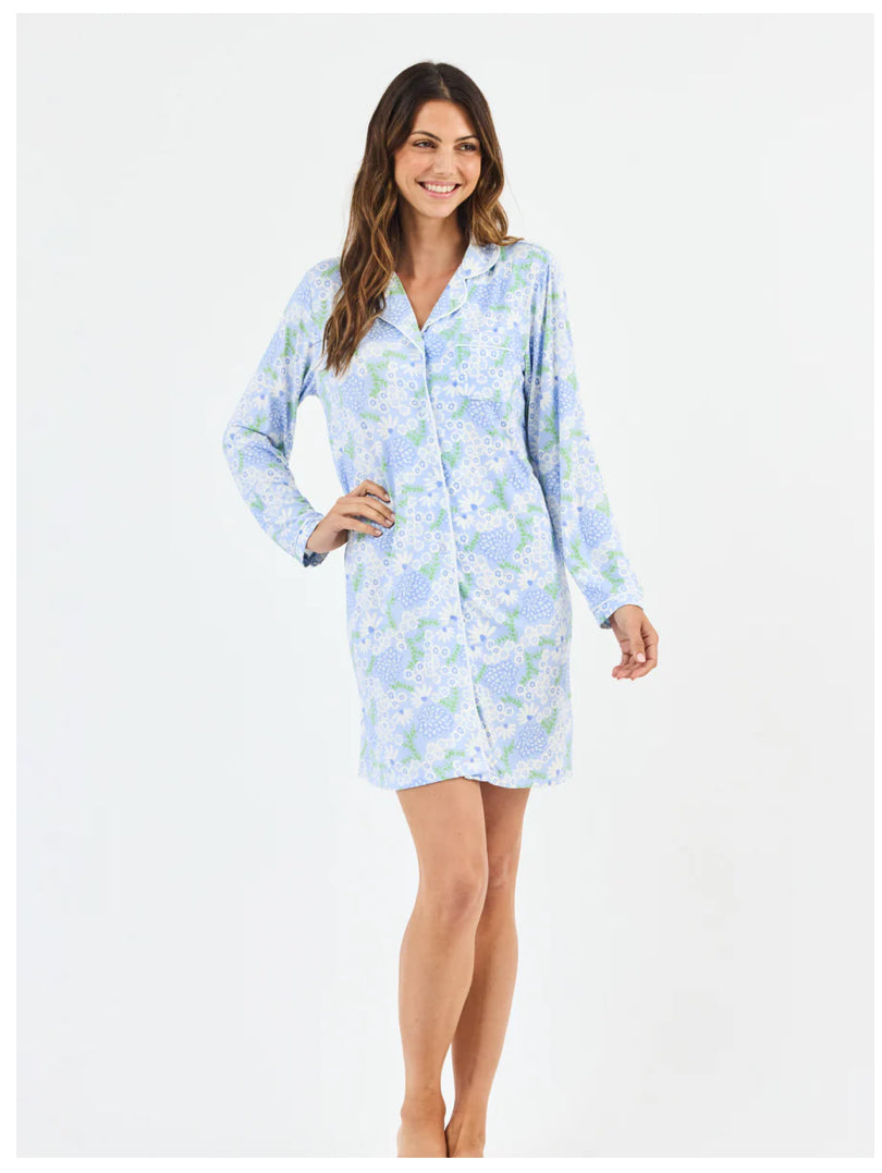 Charlotte Nightshirt, Daisy Chain Blue