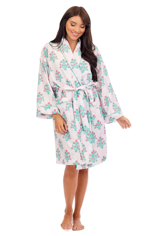 Dahlia Floral Print Robe
