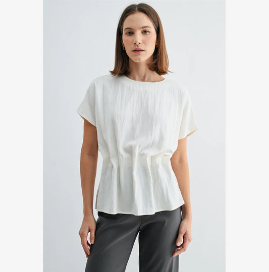 Piper Pintuck Blouse, Ivory