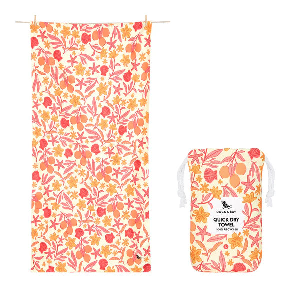 Quick Dry Towel, Tangerine Tide ( Extra Large )
