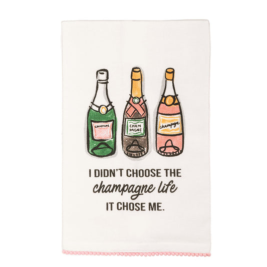 Champagne Life Art Kitchen Towel