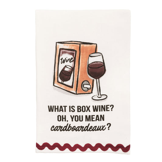 Box Wine Art Kitchen Towel