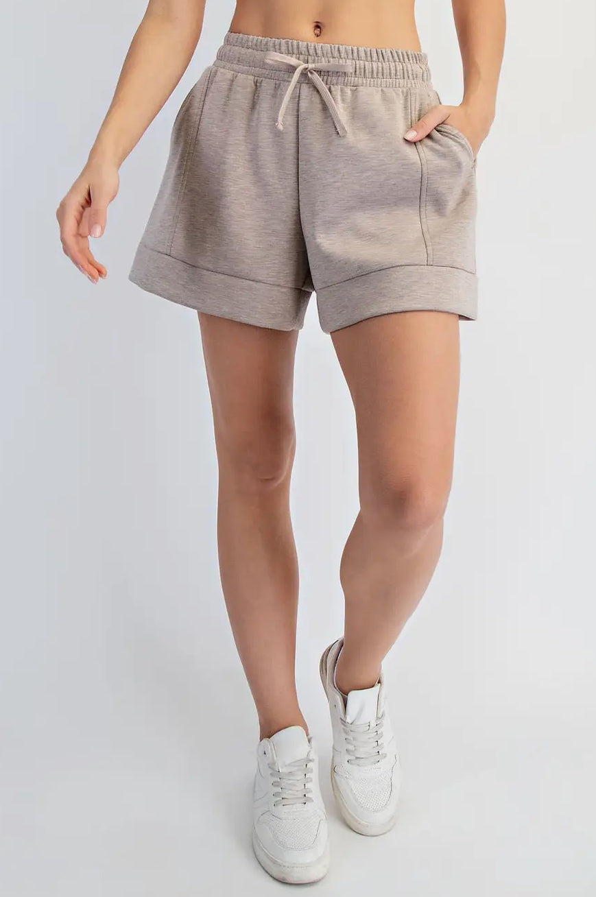 Blakely Modal Scuba Shorts, H Taupe