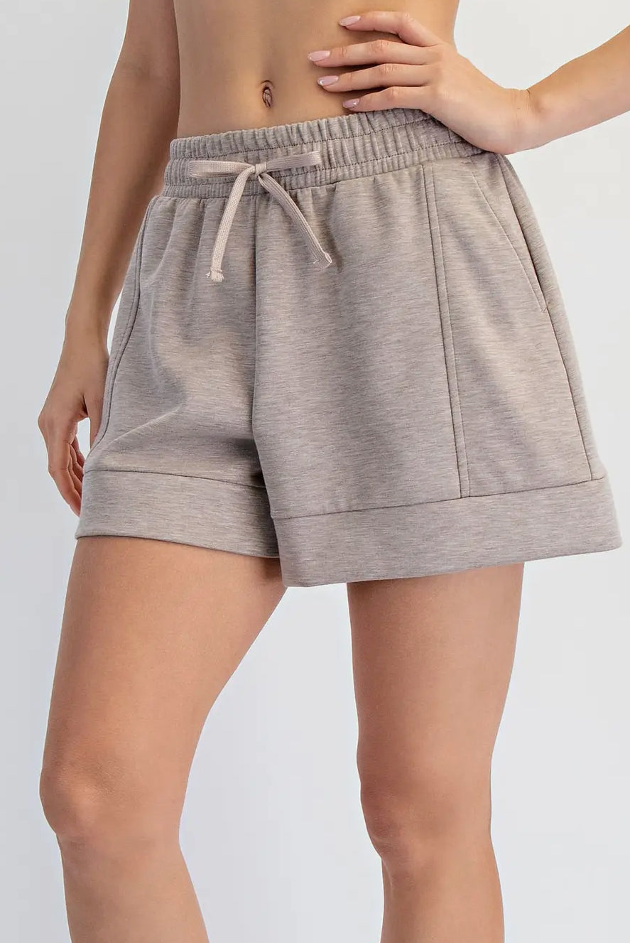 Blakely Modal Scuba Shorts, H Taupe