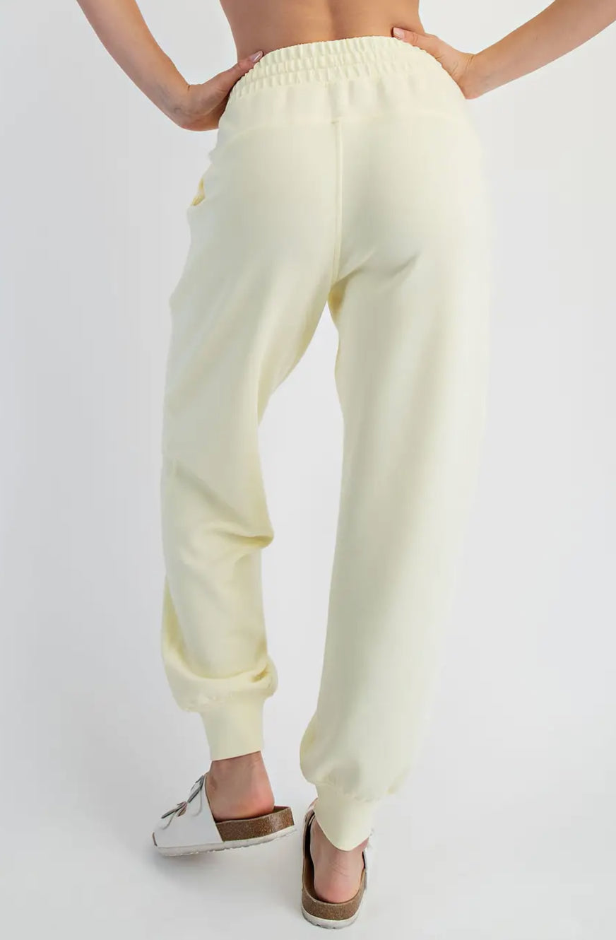Nina Modal Scuba Jogger Pants, Lemon