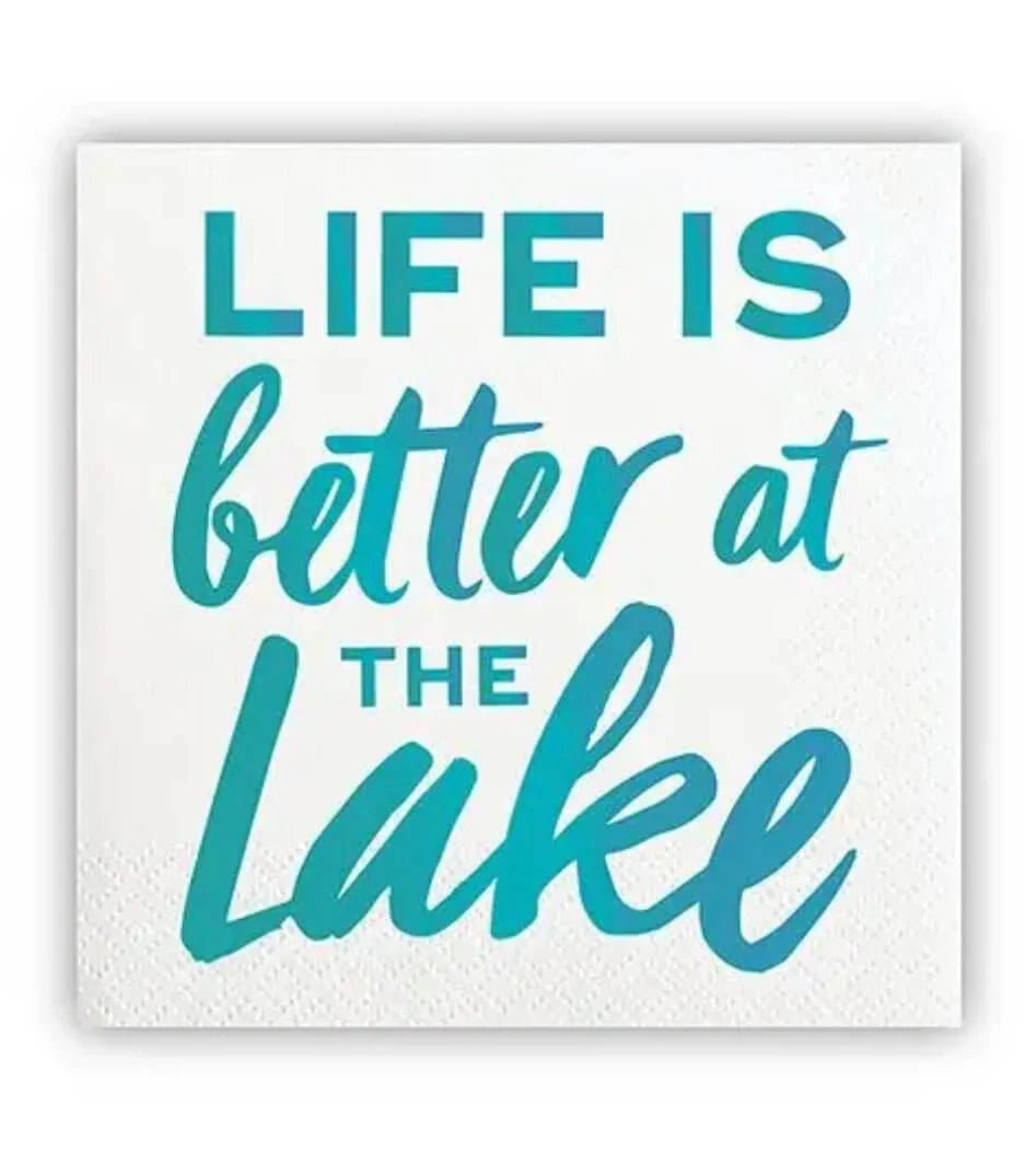 Life is better at the Lake Beverage Napkins