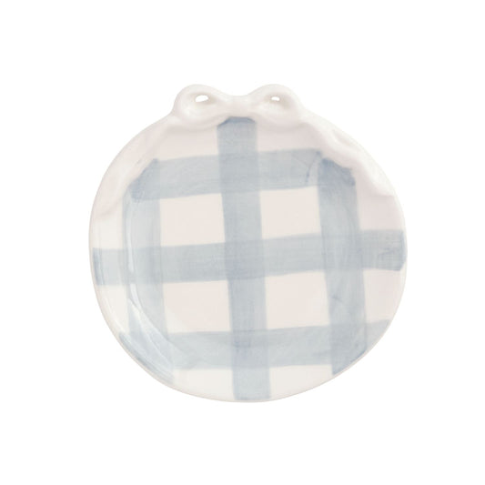Gingham Bow Ring Dish