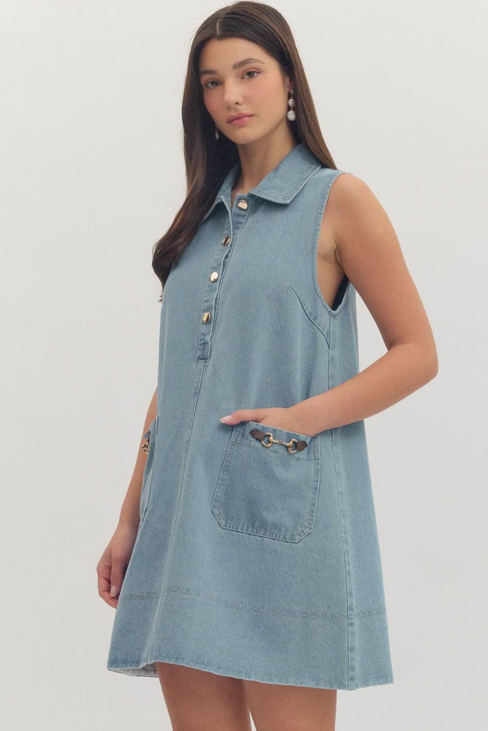 Denim Collar Dress