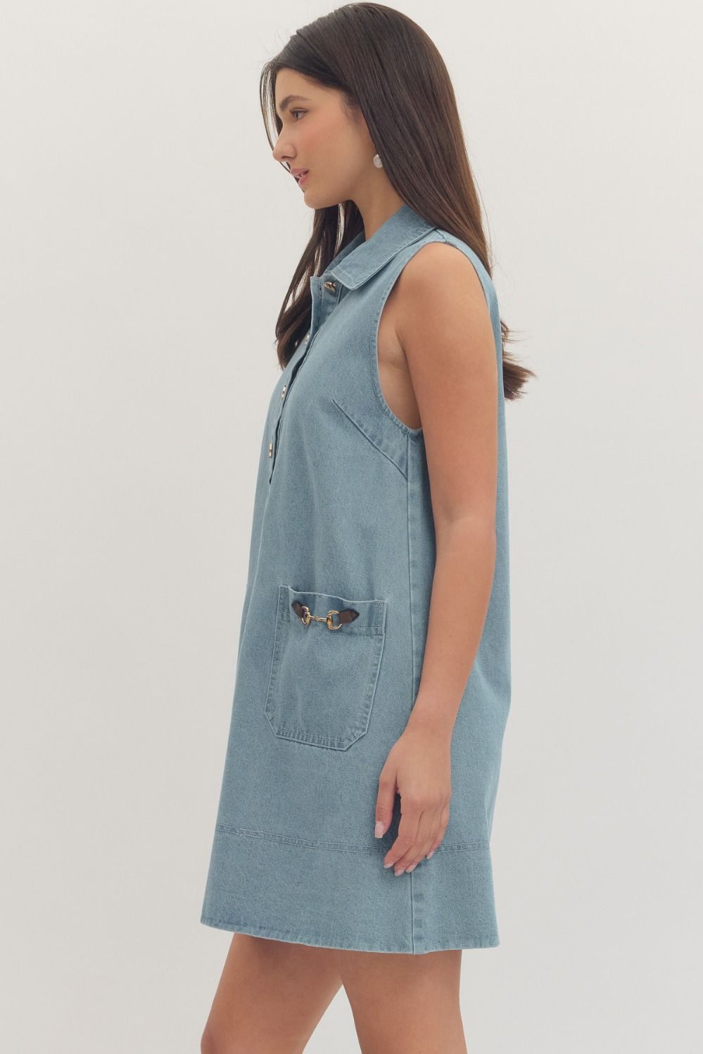 Denim Collar Dress