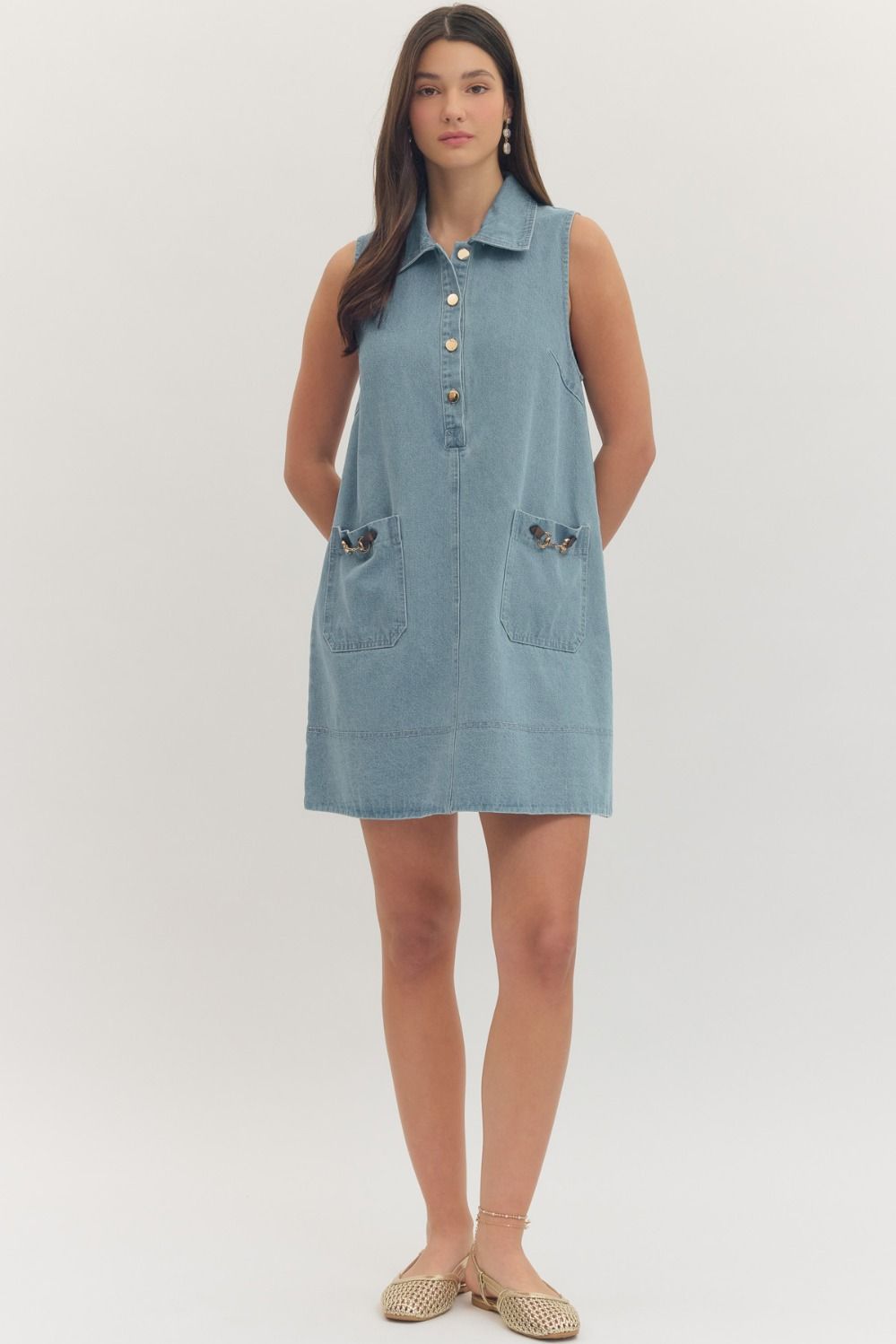 Denim Collar Dress