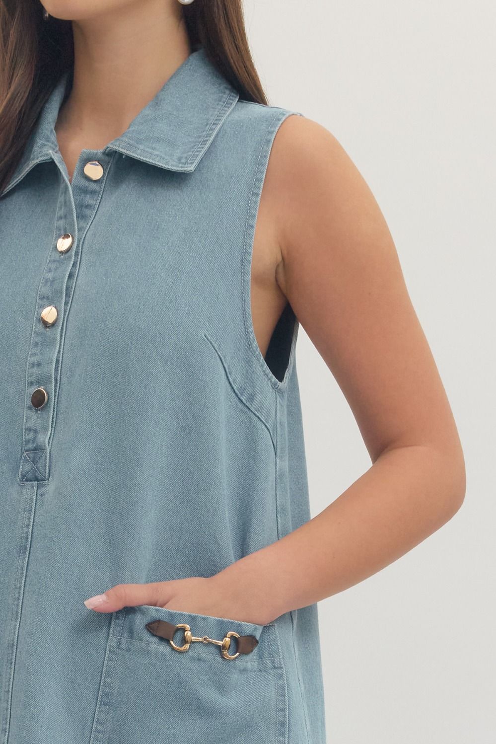 Denim Collar Dress