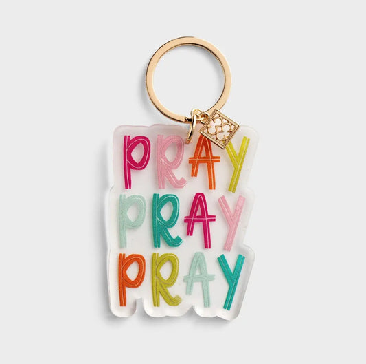 Acrylic Keychain Pray Pray Pray