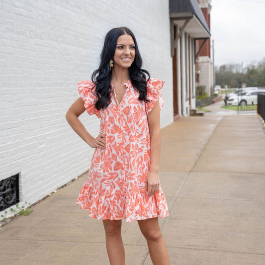 Abby Dress Spring It On Coral