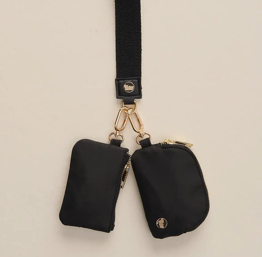 Dynamic Duo Pouch Wristlet, Black