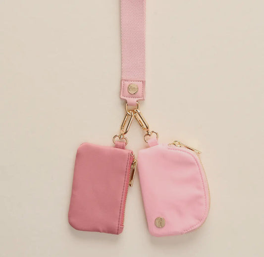 Dynamic Duo Pouch Wristlet, Rose