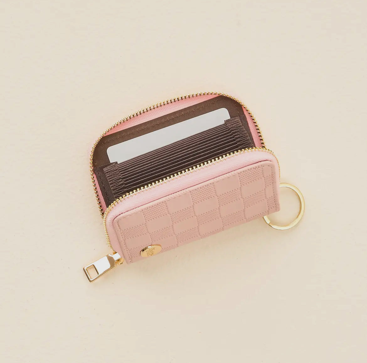 Zip Around Wallet, Blush Check
