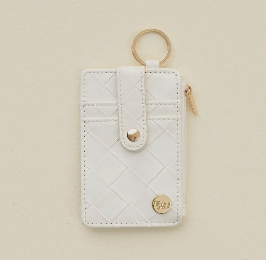 Keychain Wallet, Woven White