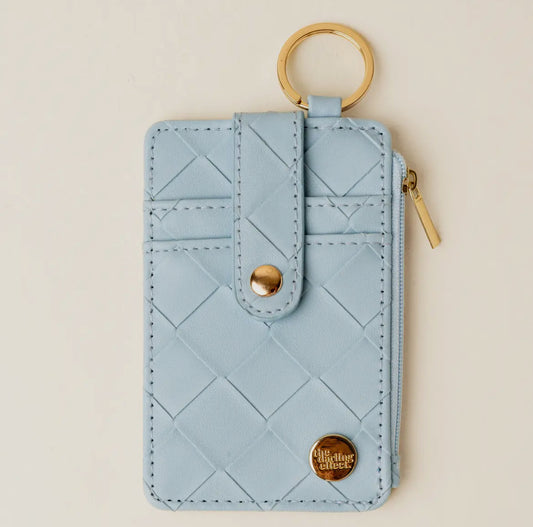 Keychain Wallet, Woven Blue