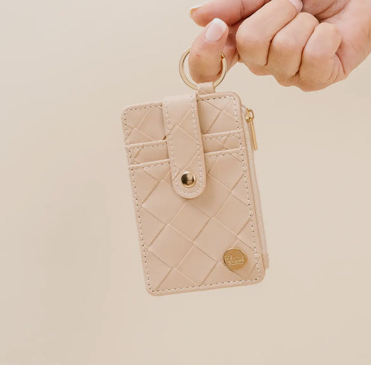 Keychain Wallet, Woven Oat