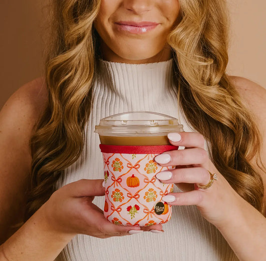 Sip Savvy Drink Sleeve, Regular Patchwork Pumpkins