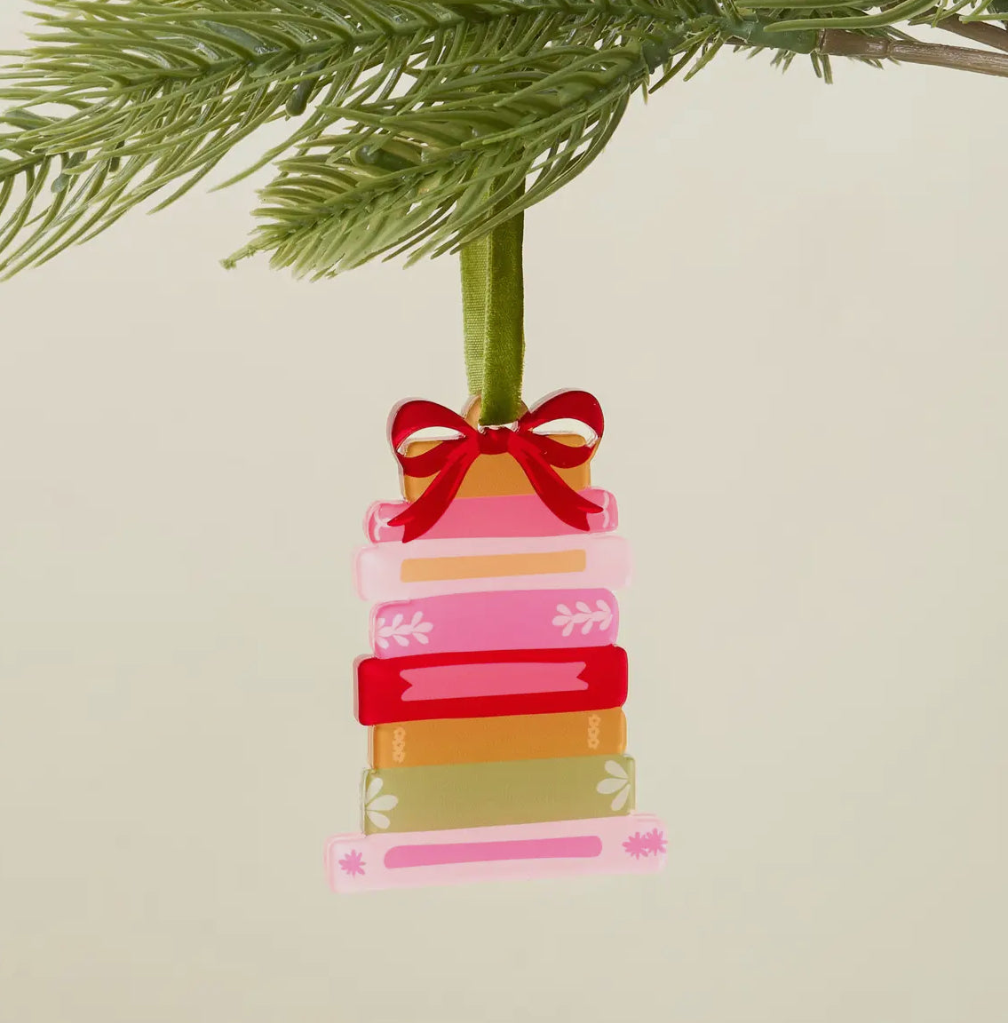 Acrylic Ornament, Book Stack