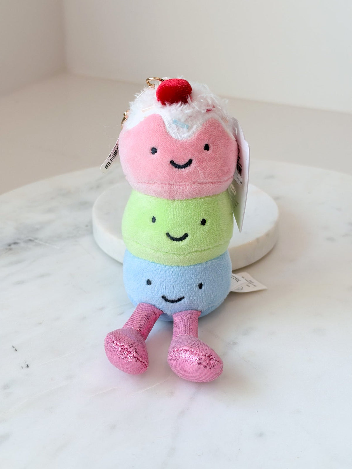 Holiday Plush Bag Charm, Gum Drops