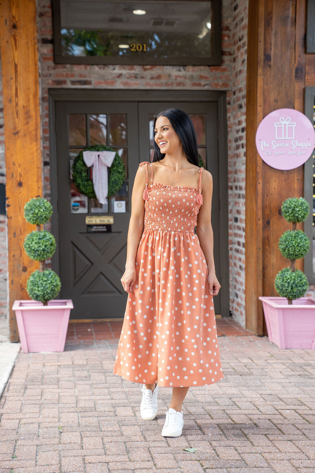 Plains Polka Dot Midi Dress