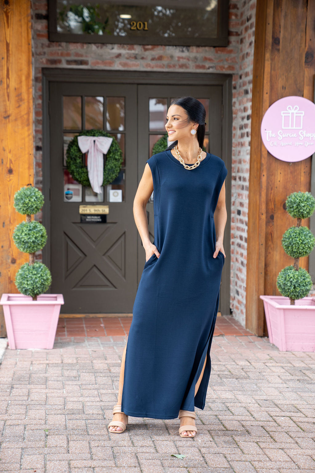 Must Have Jersey Knit Dress, Navy