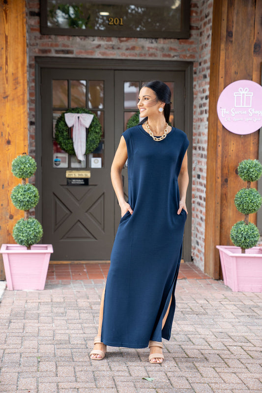Must Have Jersey Knit Dress, Navy