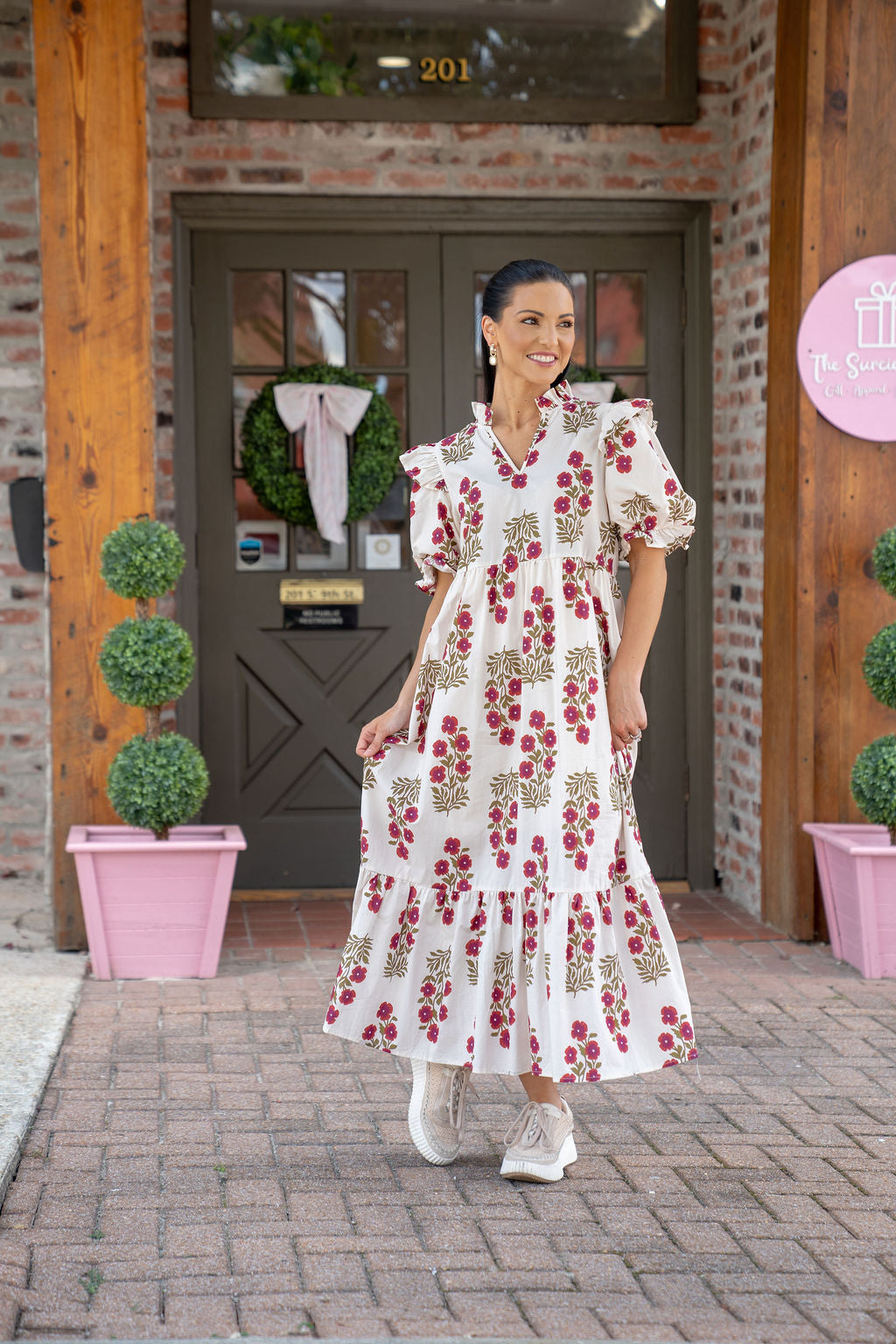 Anna Floral Midi Dress