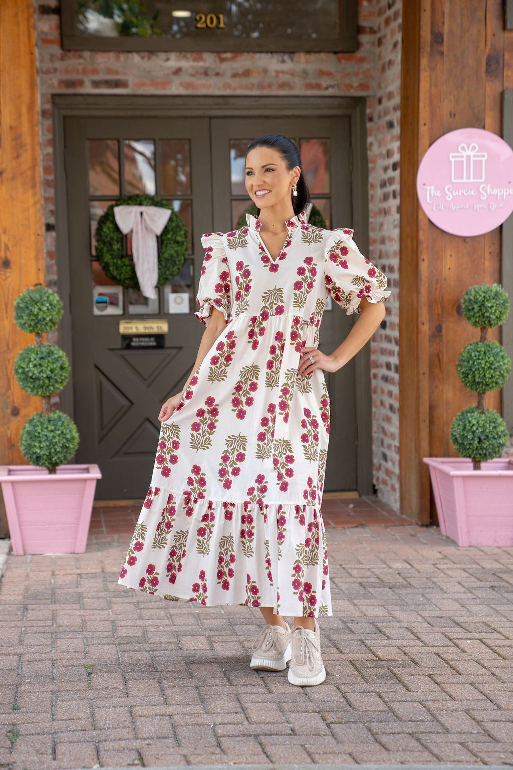Anna Floral Midi Dress