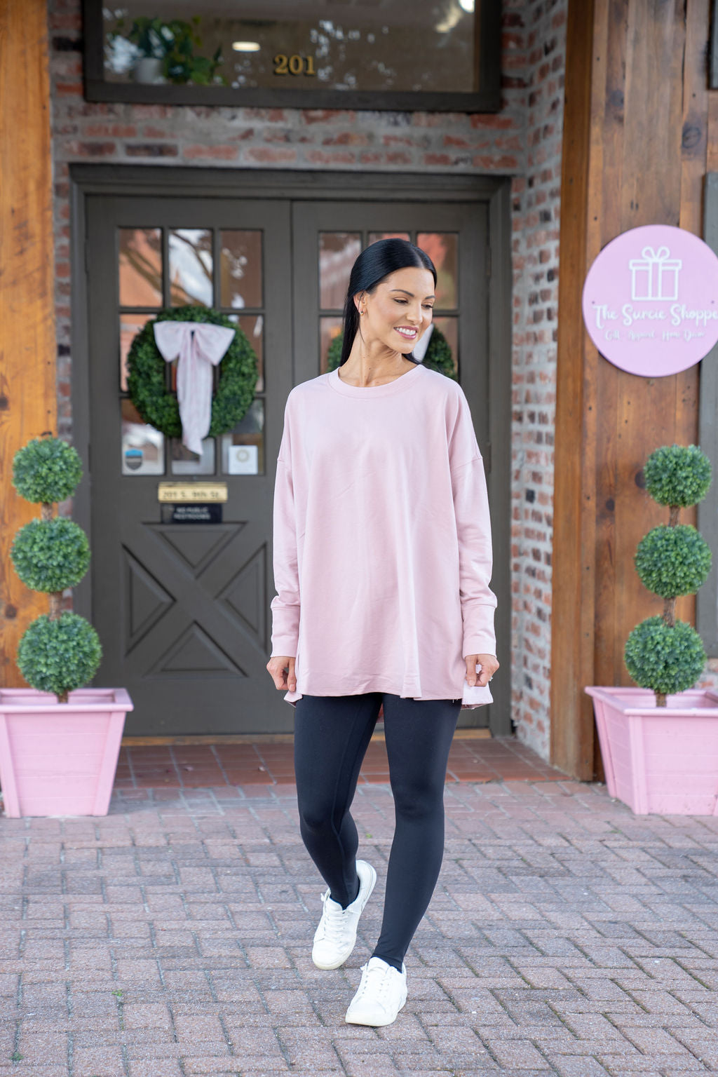 Libby Swing Hem Top, Blush