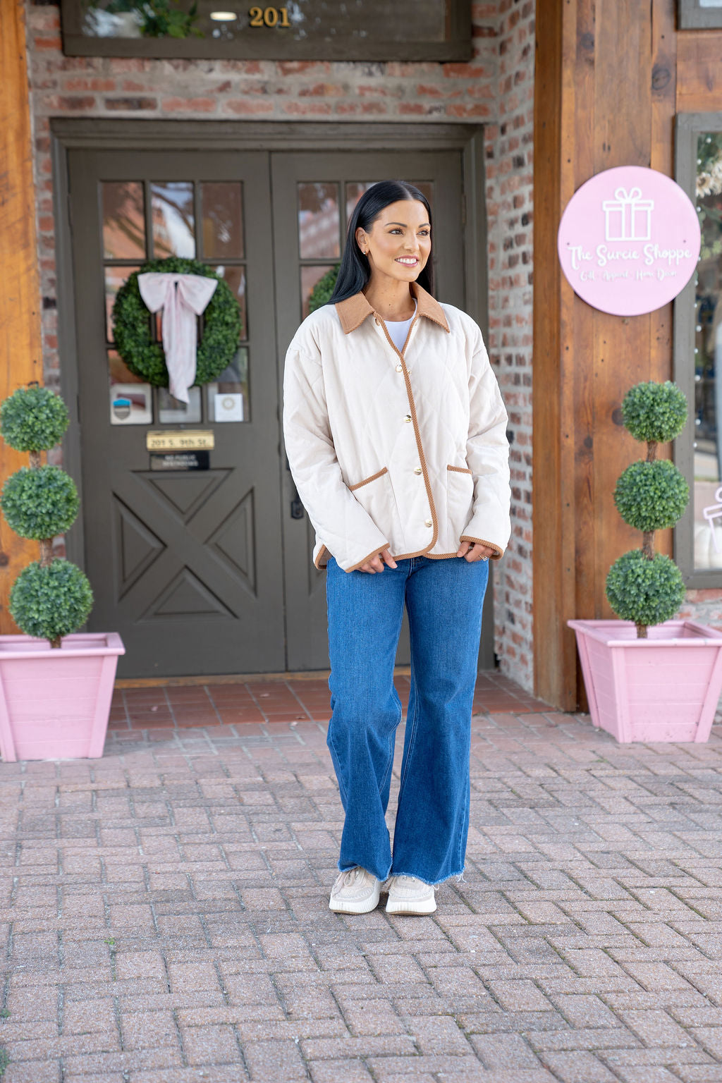Willow Quilted Jacket, Cream
