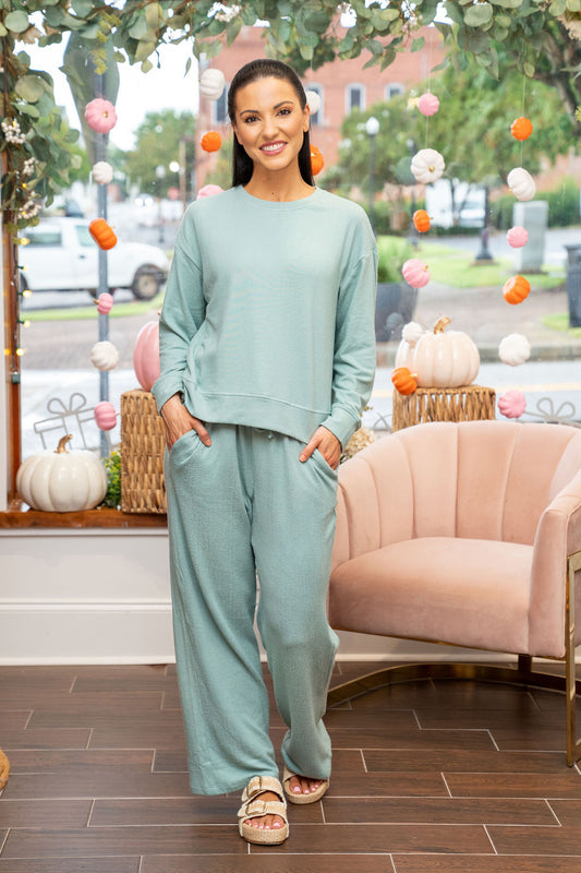 Sophie PJ Pants Set, Lagoon
