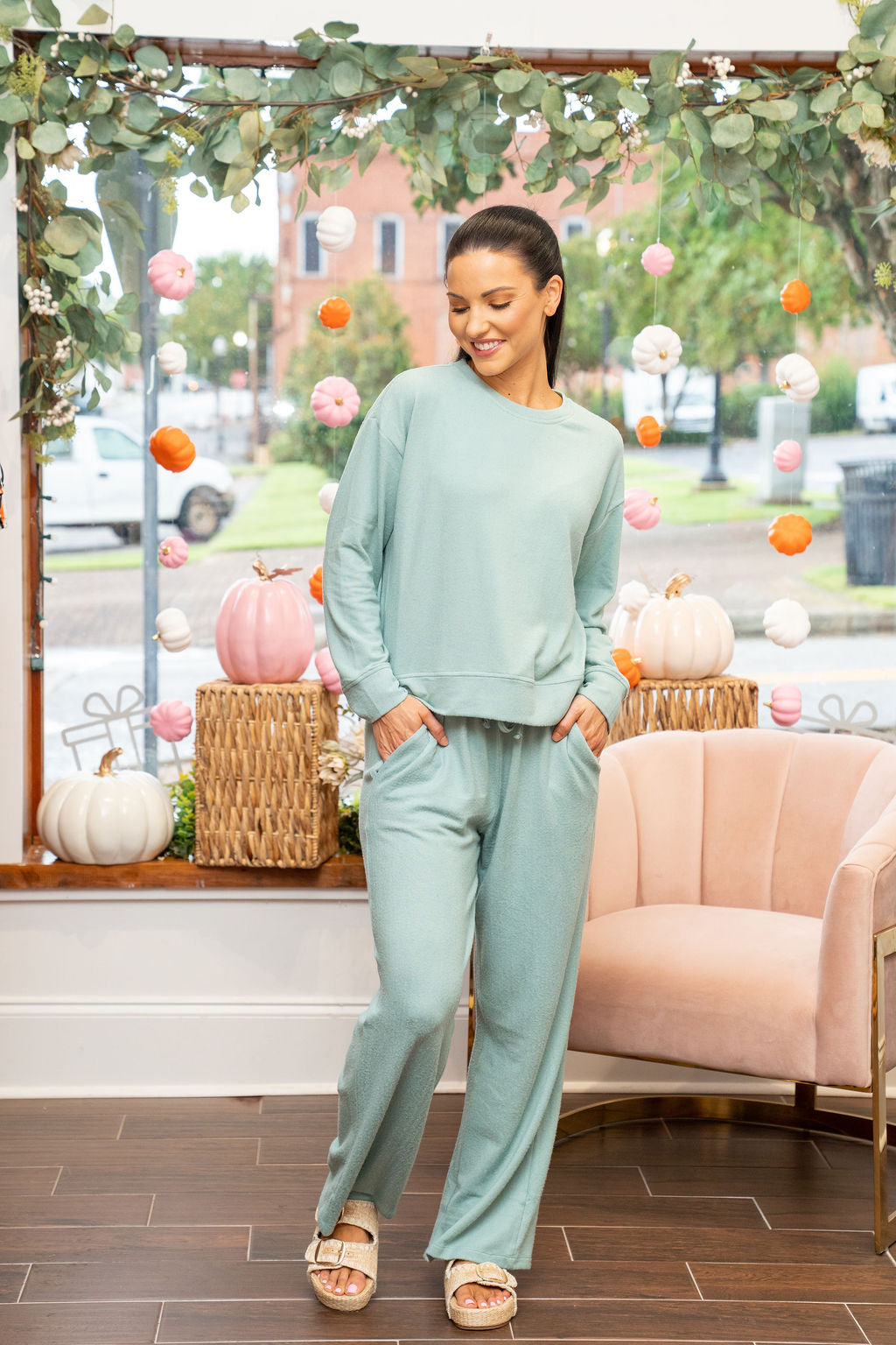 Sophie PJ Pants Set, Lagoon
