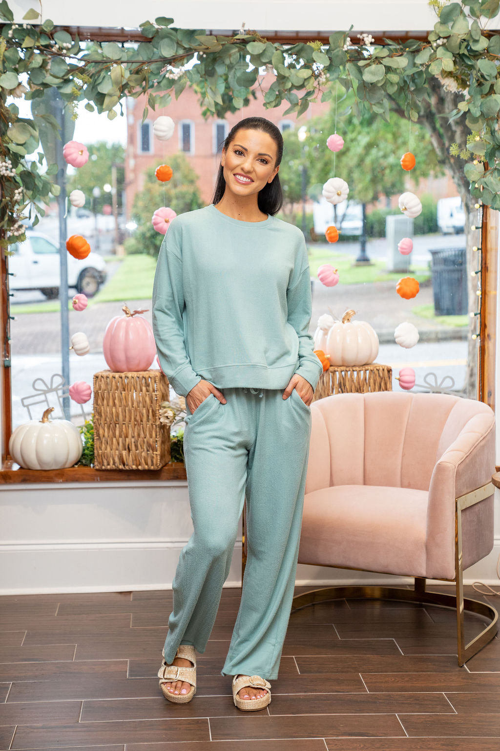 Sophie PJ Pants Set, Lagoon