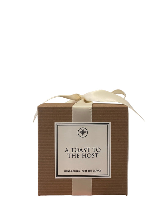 A Toast To The Host Large Boxed Candle