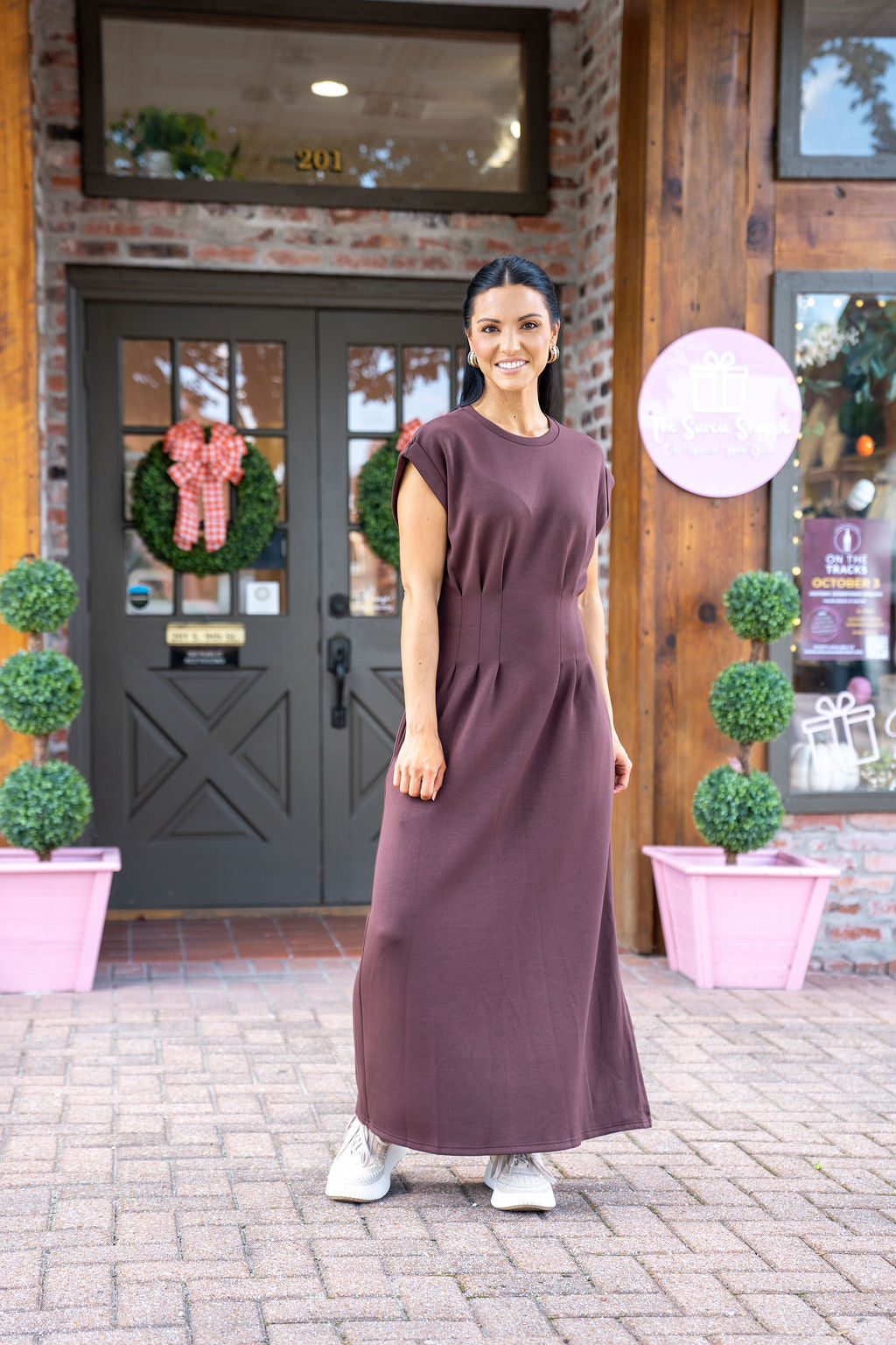 Marlow Midi Dress, Chocolate