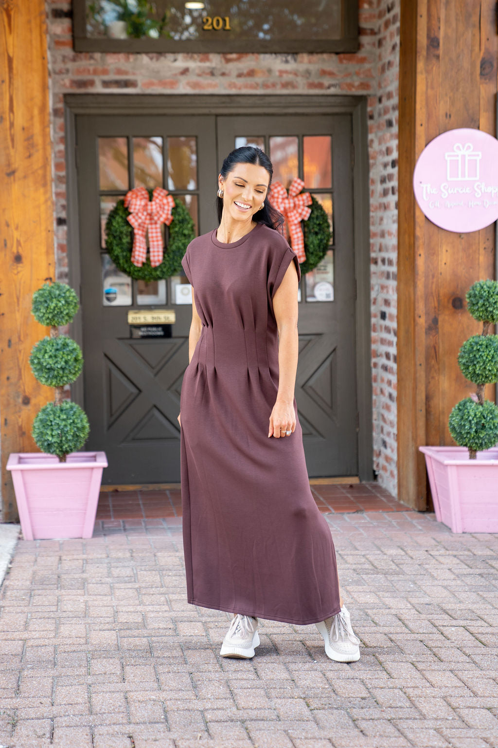 Marlow Midi Dress, Chocolate