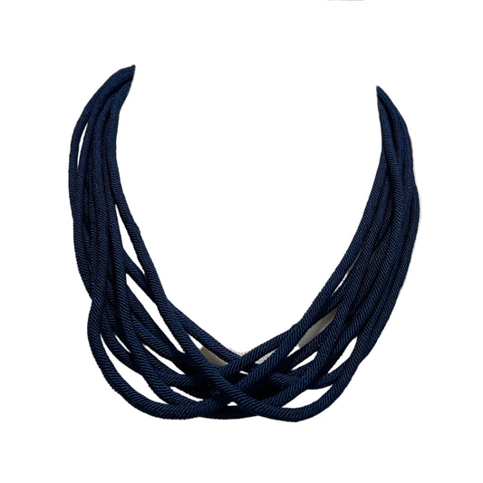 Hannah Rope Necklace | Navy