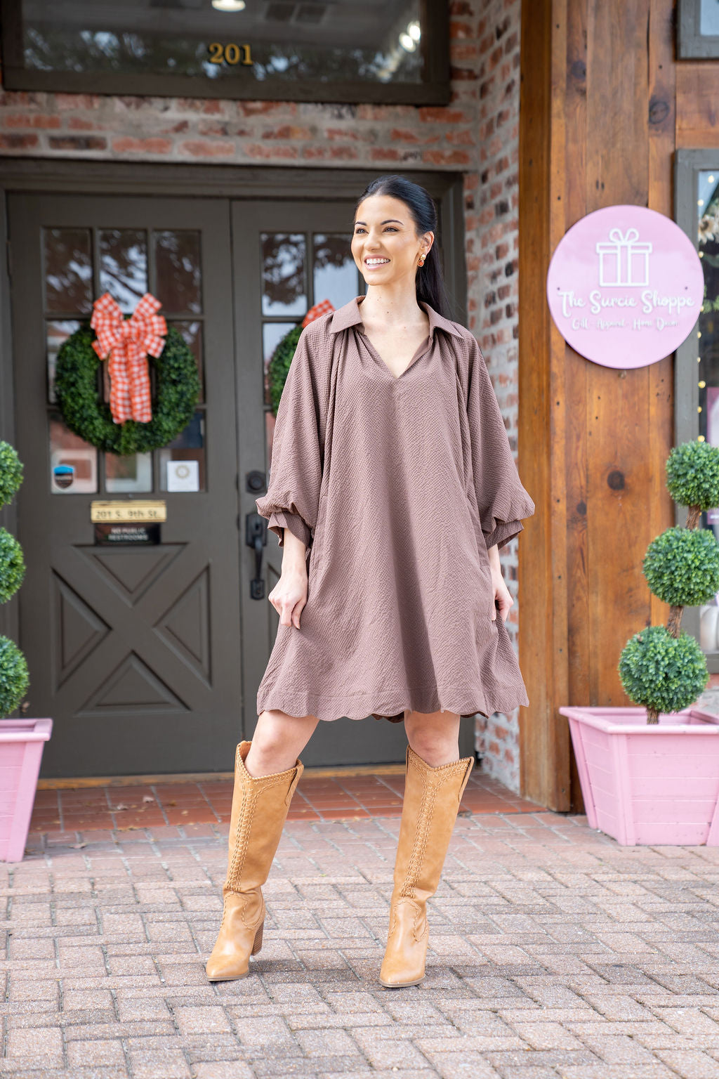 Crawford Dress, Chocolate