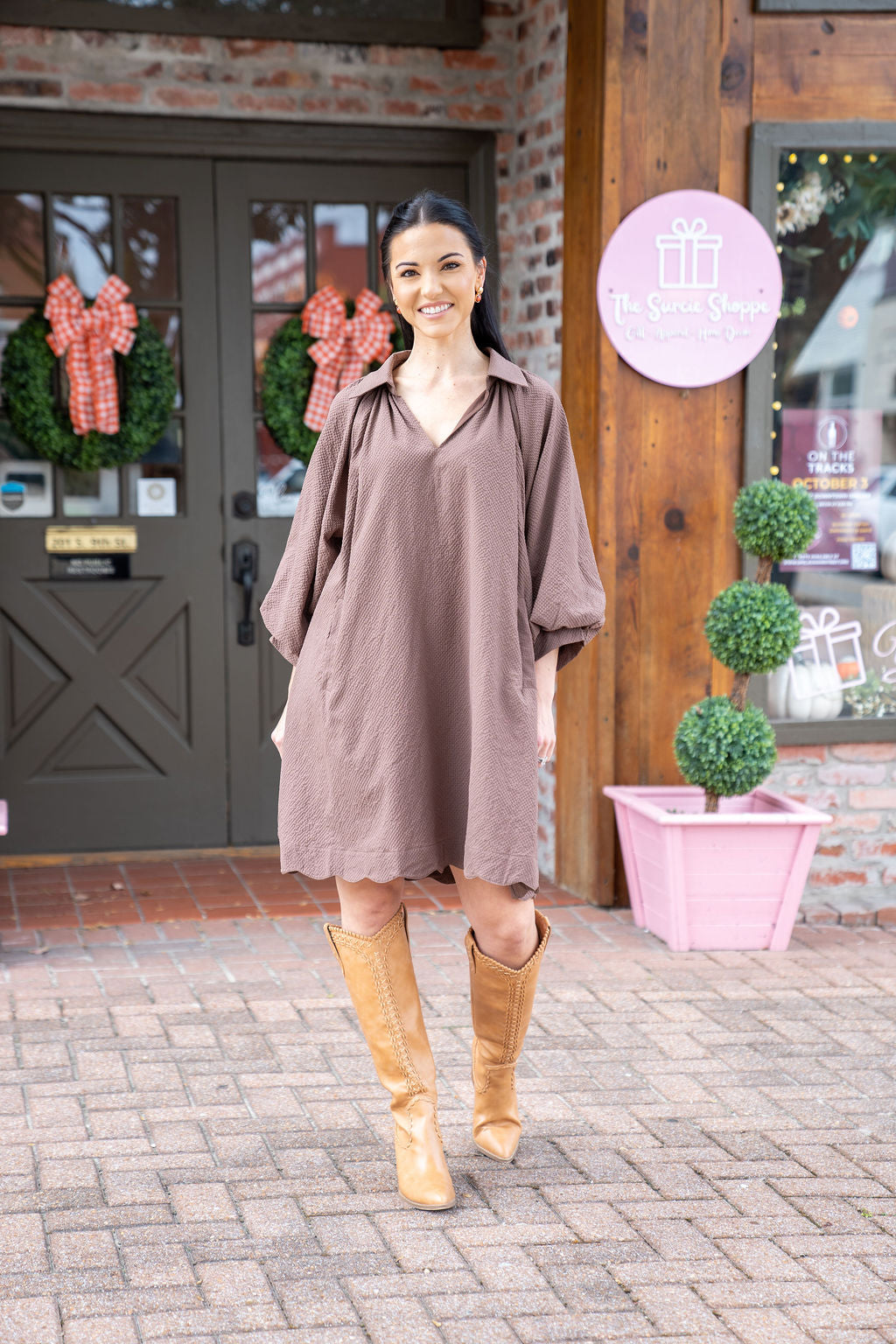 Crawford Dress, Chocolate