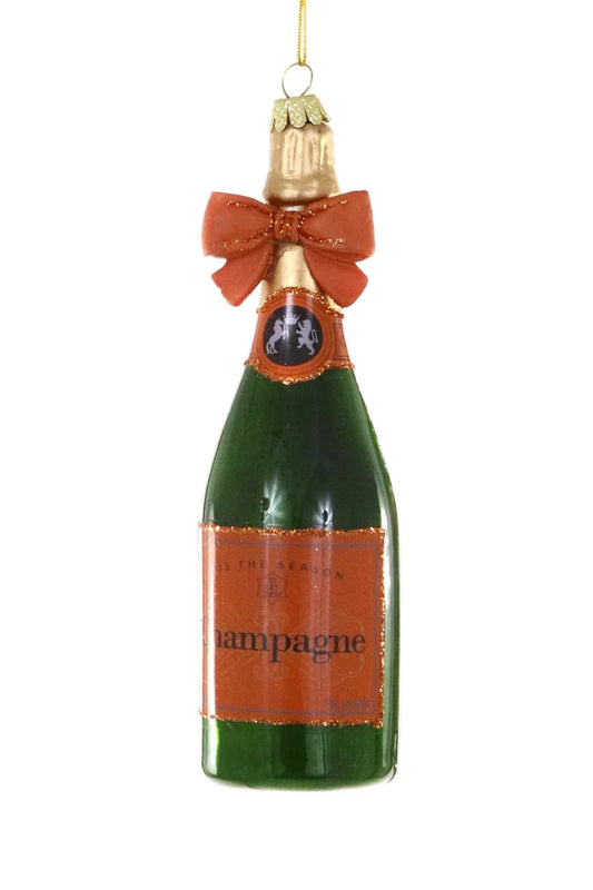 Champagne Bow Ornament, Orange