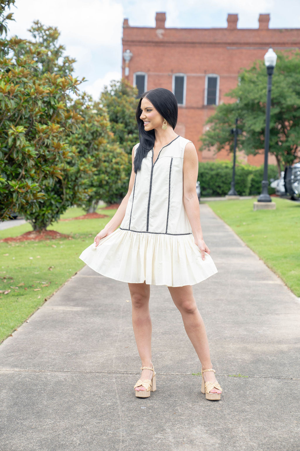 Vintage Voyage Pleated Dress