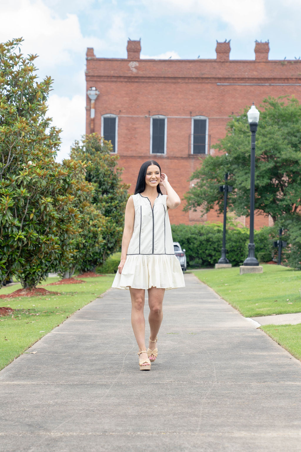 Vintage Voyage Pleated Dress