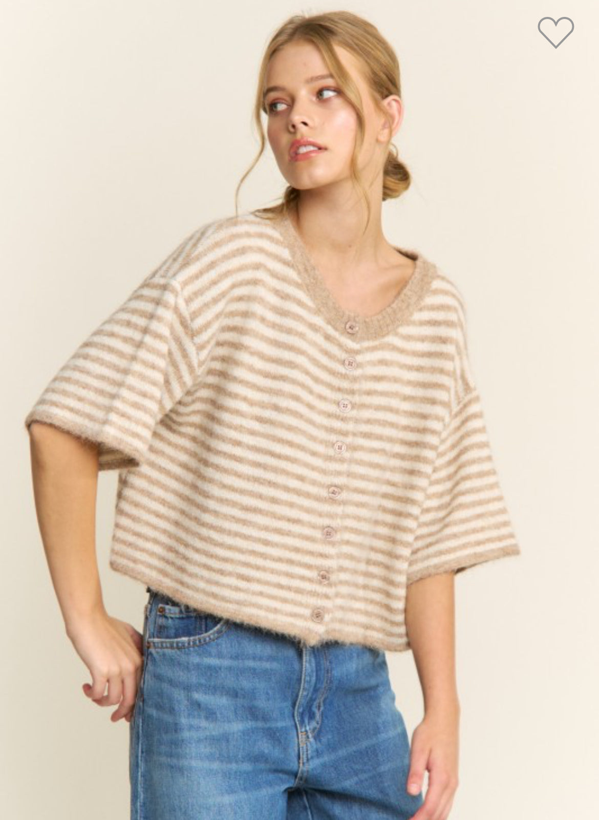 Lou Striped Knit Cardigan