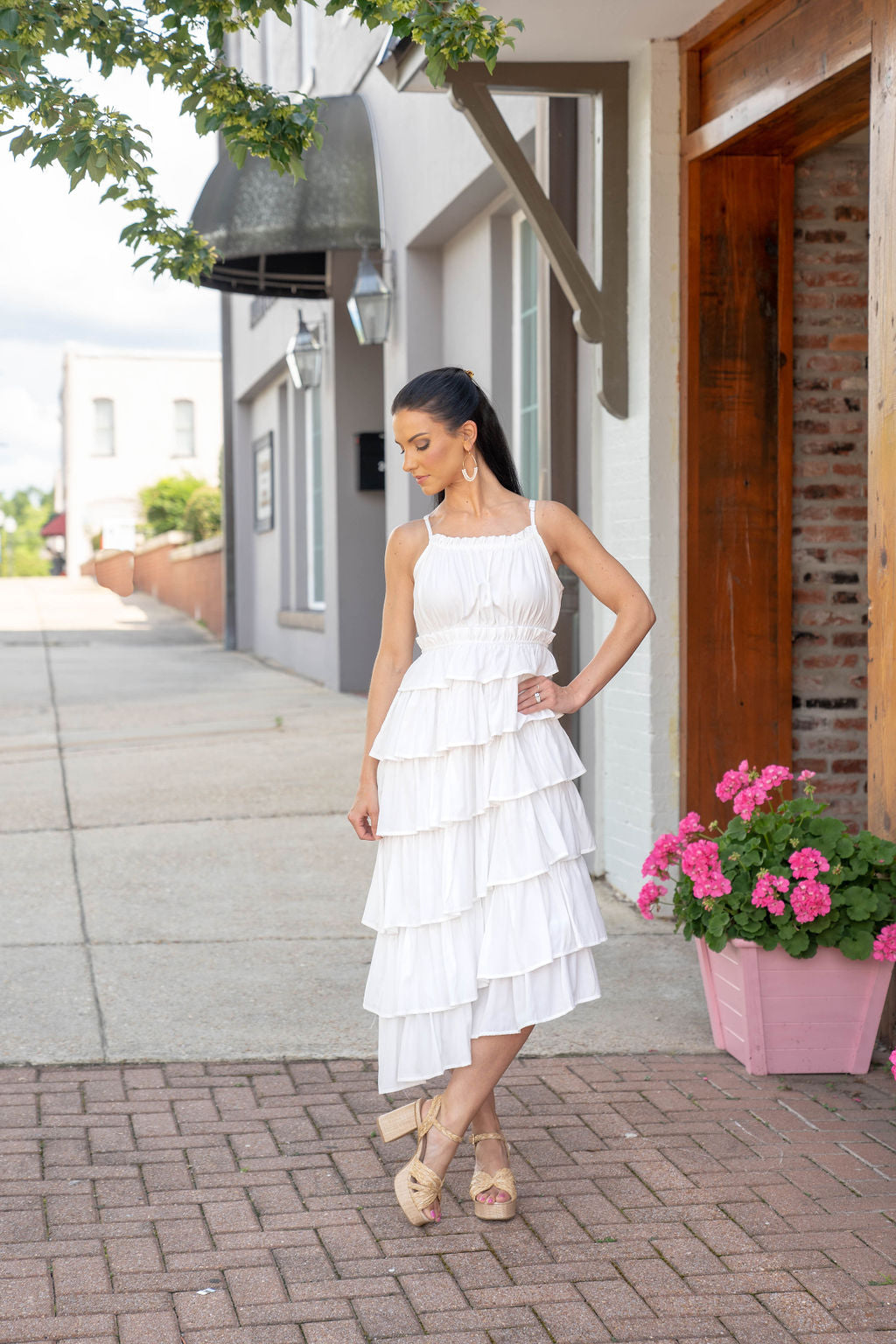 Ever After Ruffle Midi Dress