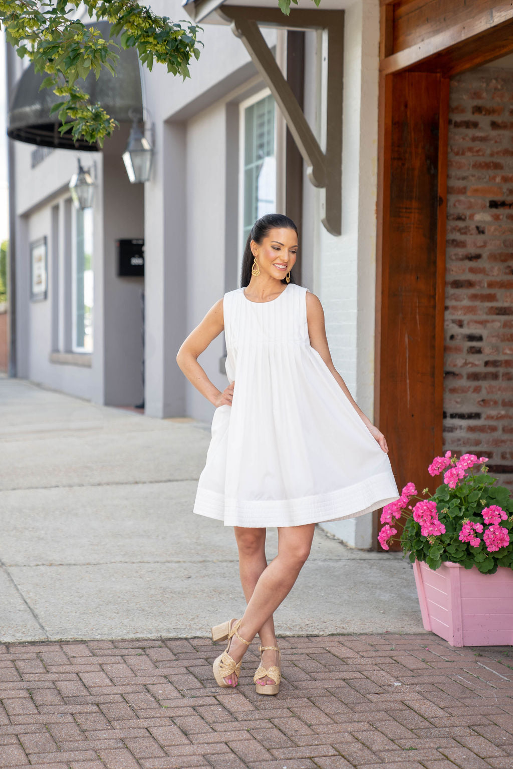 Sail Away White Sleeveless Dress